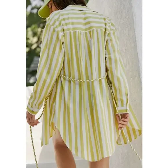 Anthropologie Striped Shirt Dress Size Large - Picture 3 of 9